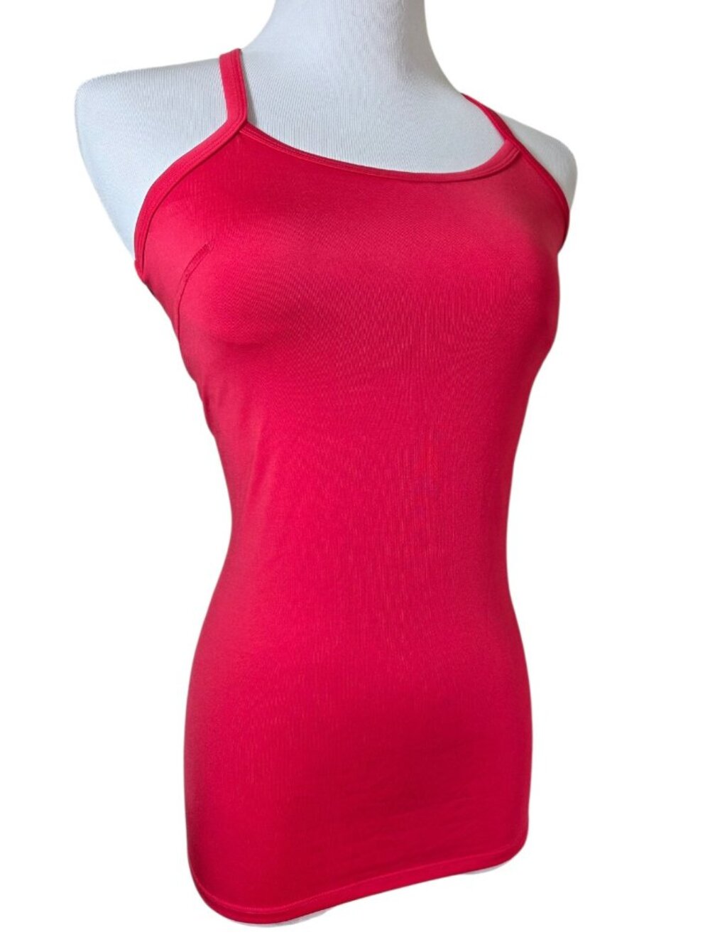 Under Armour HeatGear Pink Racerback Tank Built-In Bra XS NWOT